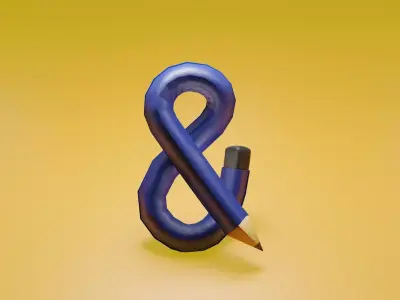 a 3d  absract pen model Free low-poly 3D model