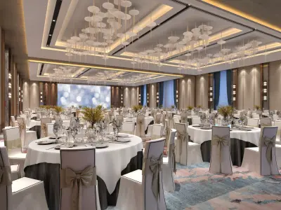 banquet hall Low-poly 3D model