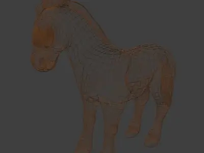 Horse Cartoon Low-poly 3D model purchase
