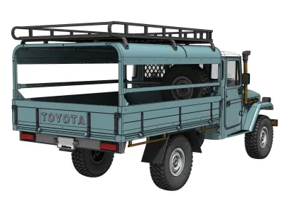 TOYOTA LAND CRUISER FJ45 PICK UP TRUCK RC BODY STL FILE  3D print model