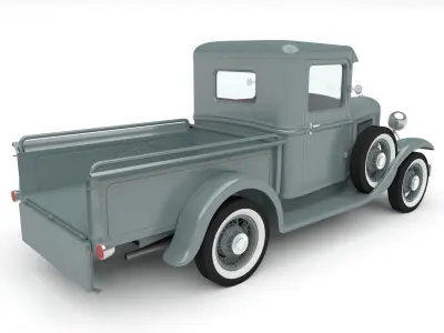 retro pick-up 3D model