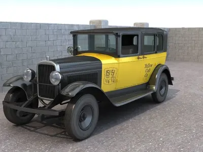 1930 Gmc Model 6 Taxi Cab 3D model