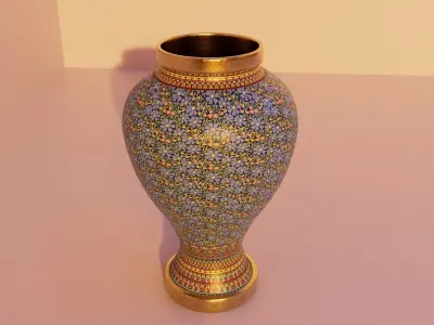 Medieval Flower Vase 3 Low-poly 3D model