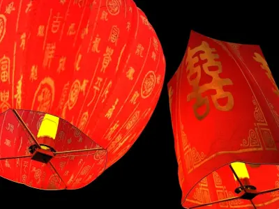 Chinese sky lantern 3D model order