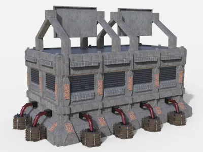 Science fiction Sci-fi Building design 3D model