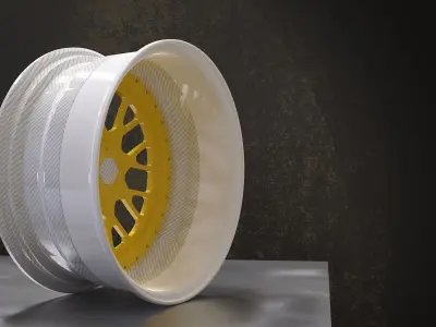 Rims White carbon aero turbo car aero  3D model