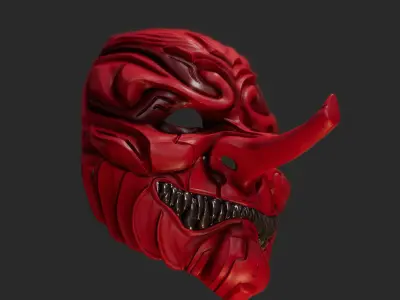 Tengu Oni Mask 16 Demon Full Face 3D print model