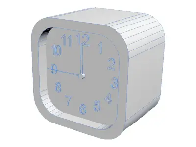 Clock two clocks 3D model