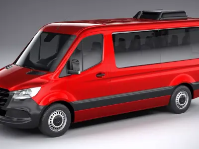 Mercedes Sprinter passenger L2H1 2019 3D model