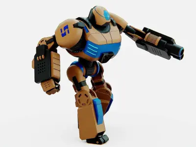 COMBAT DROID ORION Rigged for Unreal Engine - Unity - MIXAMO  3D model