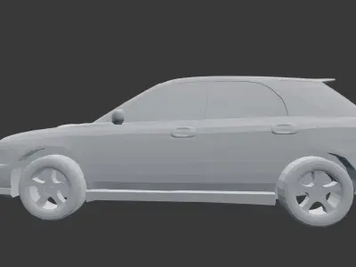 Subaru WRX Wagon 2002 3d Print STL FIle Medium Poly 3D print model