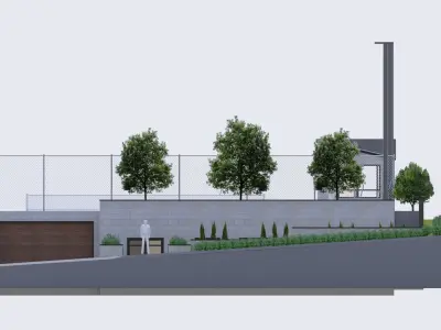 Subterranean Garage with tennis court 3D model