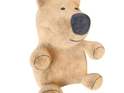 Bear plush toy 3D model