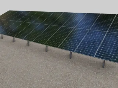 Solar Panel Steel Construction Type 5 3D model