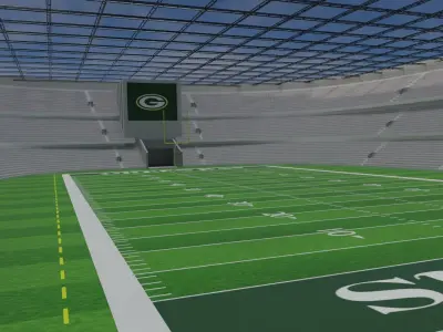 Green Bay Packers - American Football Stadium Low-poly 3D model