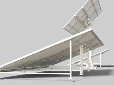 solar panels with clean and dirty textures Low-poly 3D model