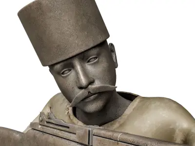 sattar khan sculpture  3D model