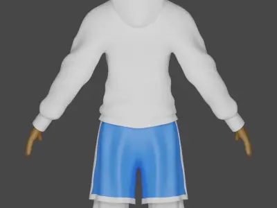 Man with dreadlocks High-poly 3D model