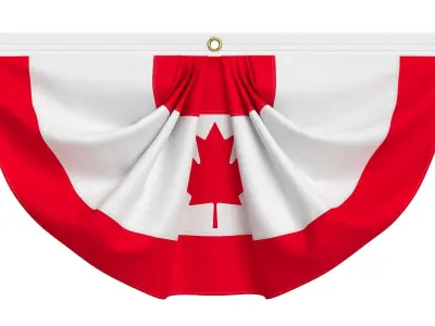 Canada Flag Bunting 3D model