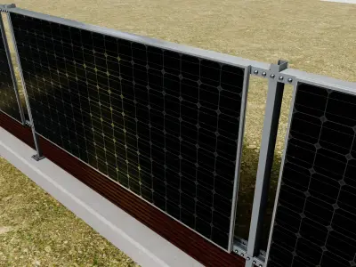 Solar Panel Wall Type-1 3D model