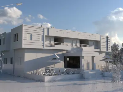 HOTEL 3D MODEL building 3D model