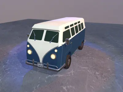 Woki Bus Low-poly 3D model