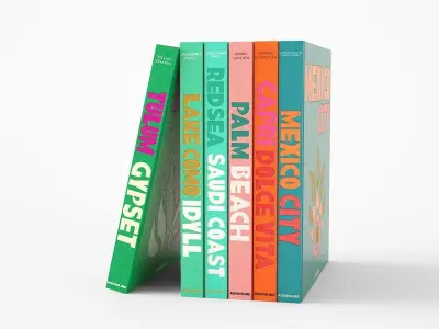 encyclopedia of assouline coffetable books travel pastel 3D model