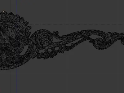Classic decor ornament v-3D model 45 3D model