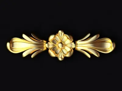 Central decor ornament for furniture 3D model 104