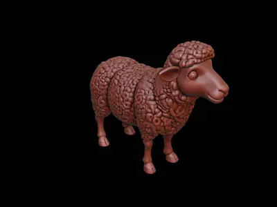 Sheep Animal Sculpture 3D print model buy