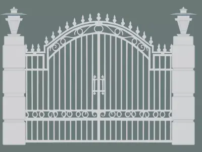 3D iron gate 3D print model