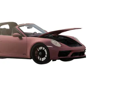 Porsche Targe GTS with interior 3D model