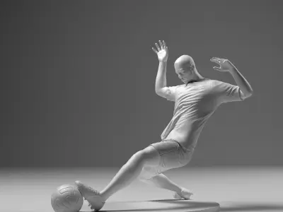 Footballer 04 Sledgestrike 01 Stl 3D print model