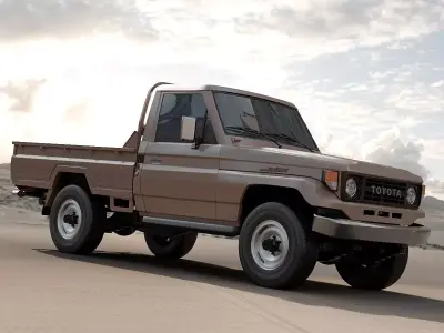 Toyota landcruiser1991 pickup 3D model