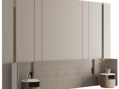 Headboard Wall Panel Composition 18 3D model