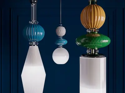 Divas Chandelier by Villari 3D model