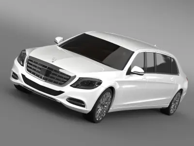 Mercedes Benz S Klasse Pullman Limousine 2016 3D model