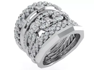 Fashion Luxury Ring With Diamond 4304 3D print model
