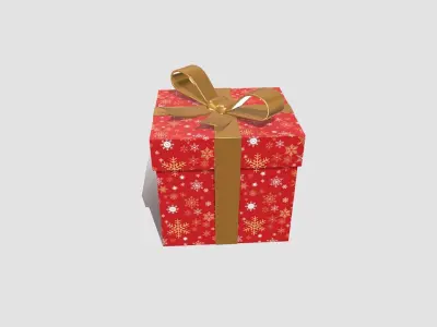 Gift Box Low-poly PBR  Free low-poly 3D model
