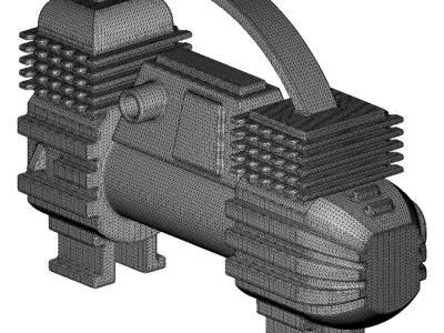 Plastic Auto Air Compressor Toy 3D model