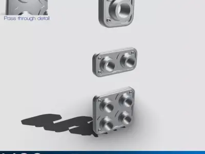 Firewall hose pass through set x3 sizes 3D print model