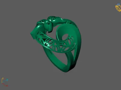 Fancy Womens Rings Plain Rings Ready STL 3DM Models Rings 3D print model 48