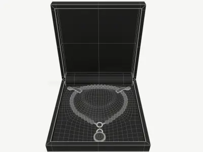jewel box with necklace 3D model