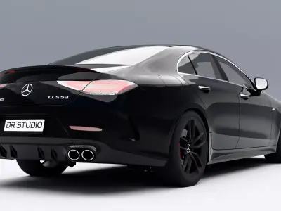 Mercedes-Benz CLS53 AMG 2022 Low-poly 3D model