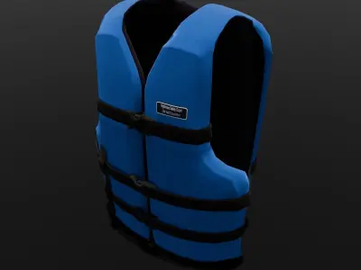 Life Jacket 3D Model  Low-poly 3D model