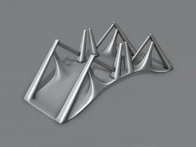 Curved Bridge 3D model
