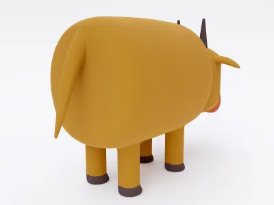 Toon cow animal 3d model  3D model