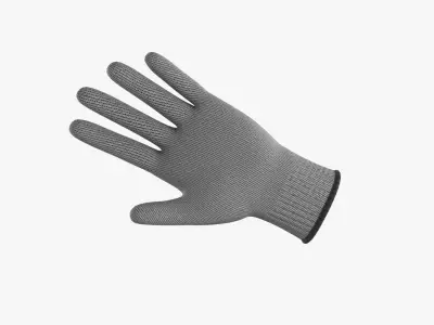 Wool Gloves Low-poly 3D model