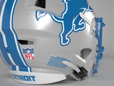 DETROIT LIONS Helmet Football NFC North PBR updated 2025 3D model