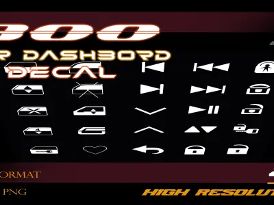 300 car dashbord decal Texture